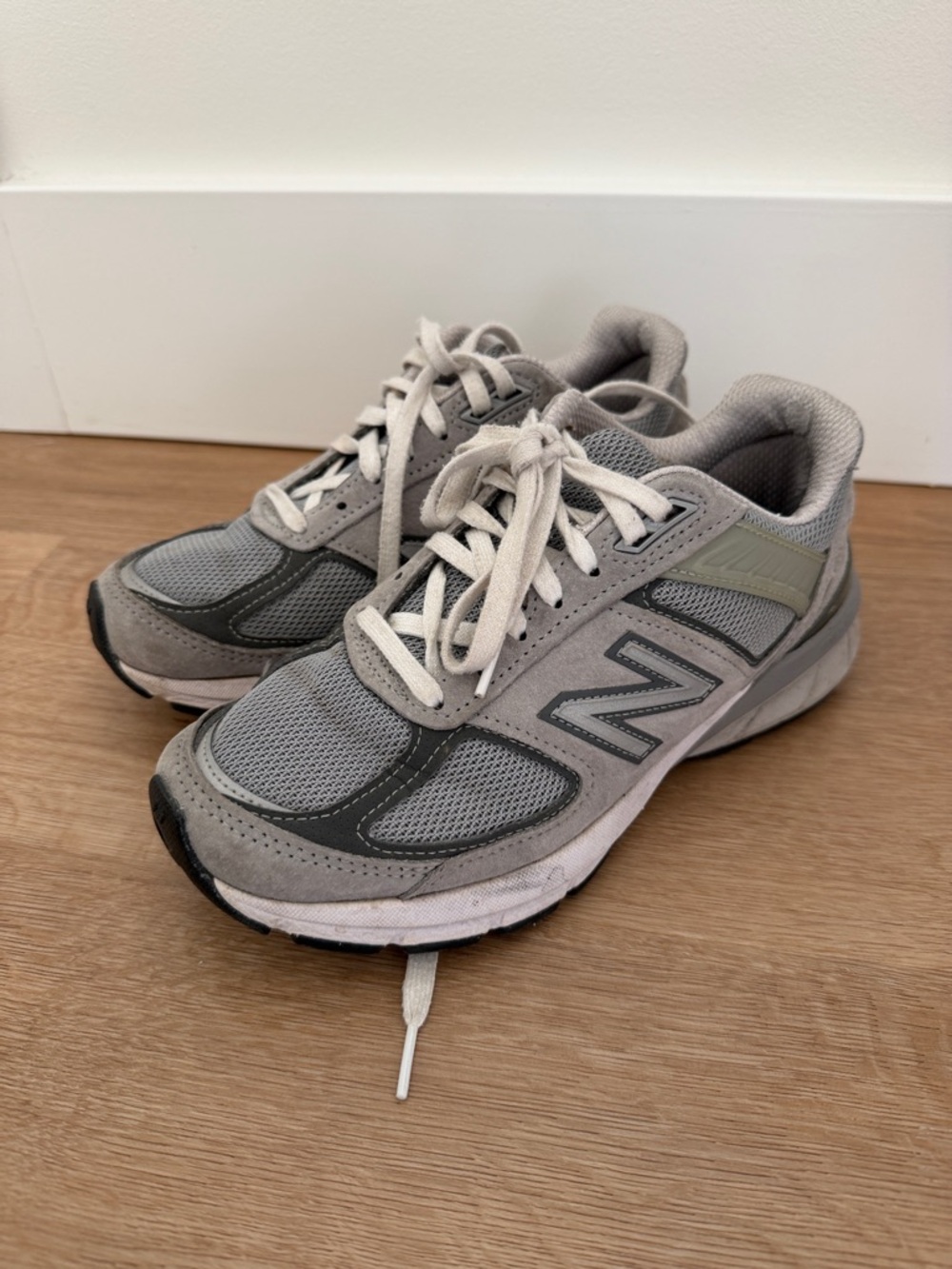 New Balance Gray and White sneakers